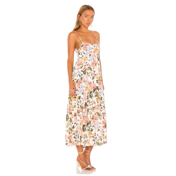 Faithful The Brand Corvina Midi Dress Teatro Floral Print NEW - Picture 2 of 11